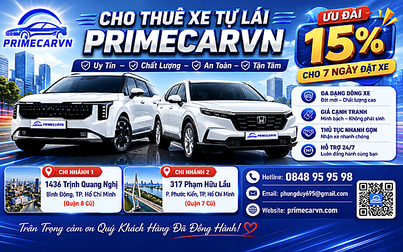 THUÊ XE TỰ LÁI PRIMECARVN