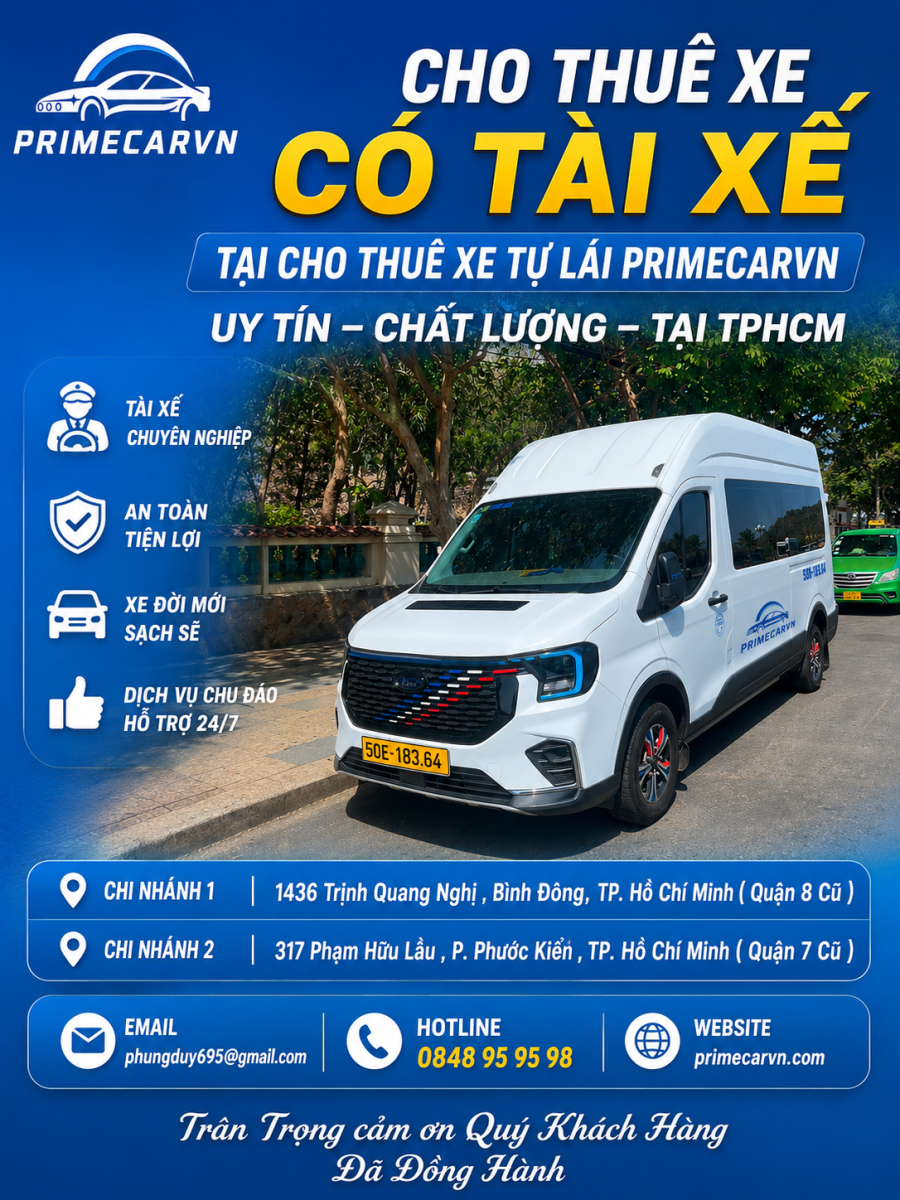 CHO THUÊ XE CÓ TÀI QUẬN 7