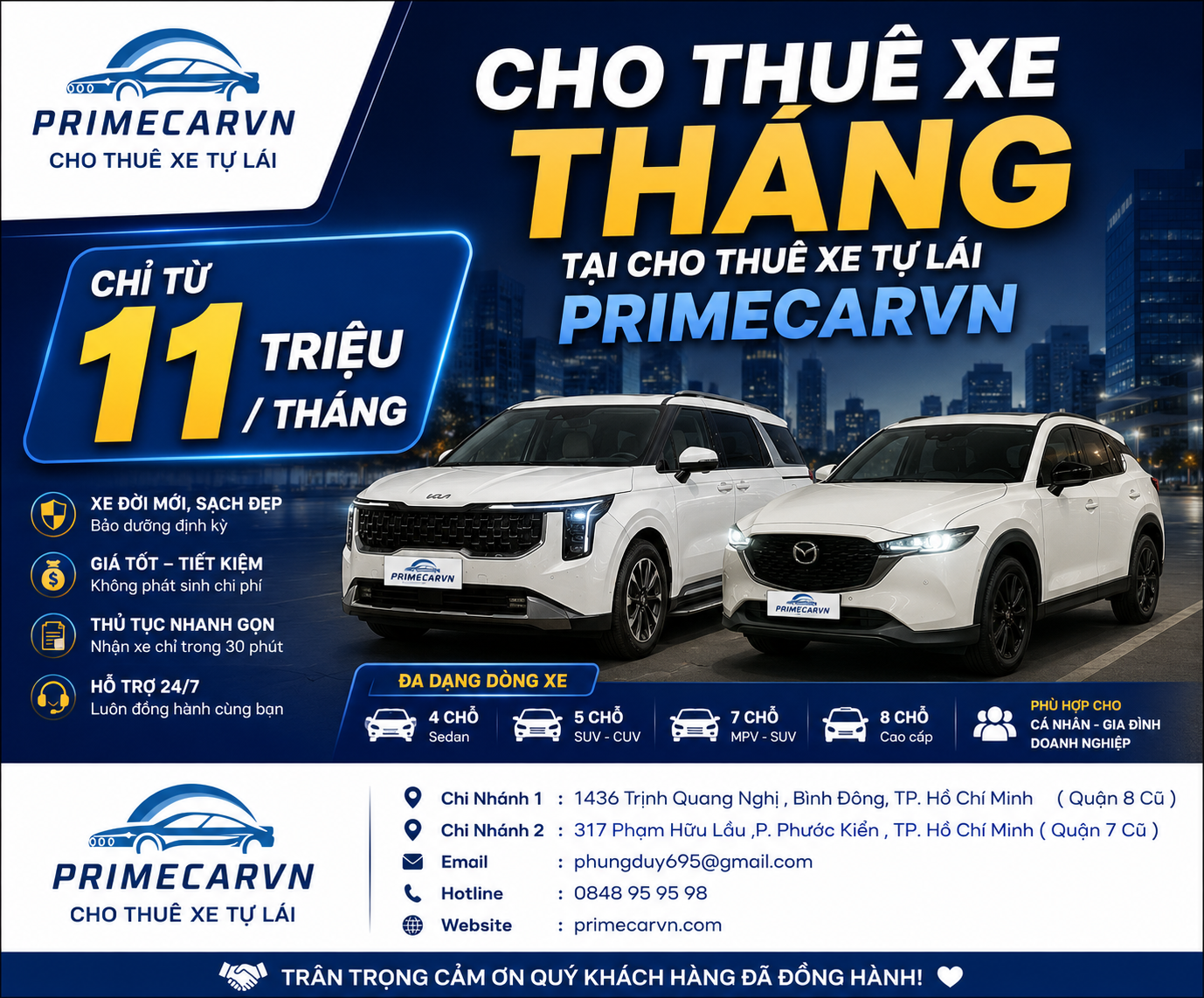 cho thuê xe tự lái tphcm