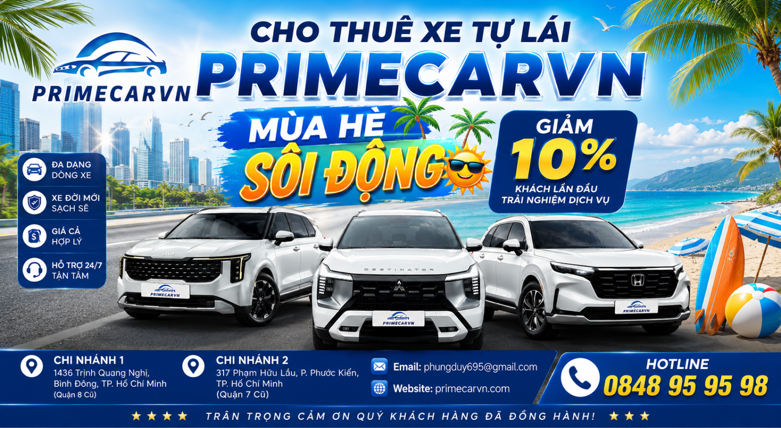cho thuê xe tự lái quận 7